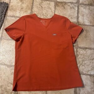 Figs terracotta  V-Neck Scrub Top